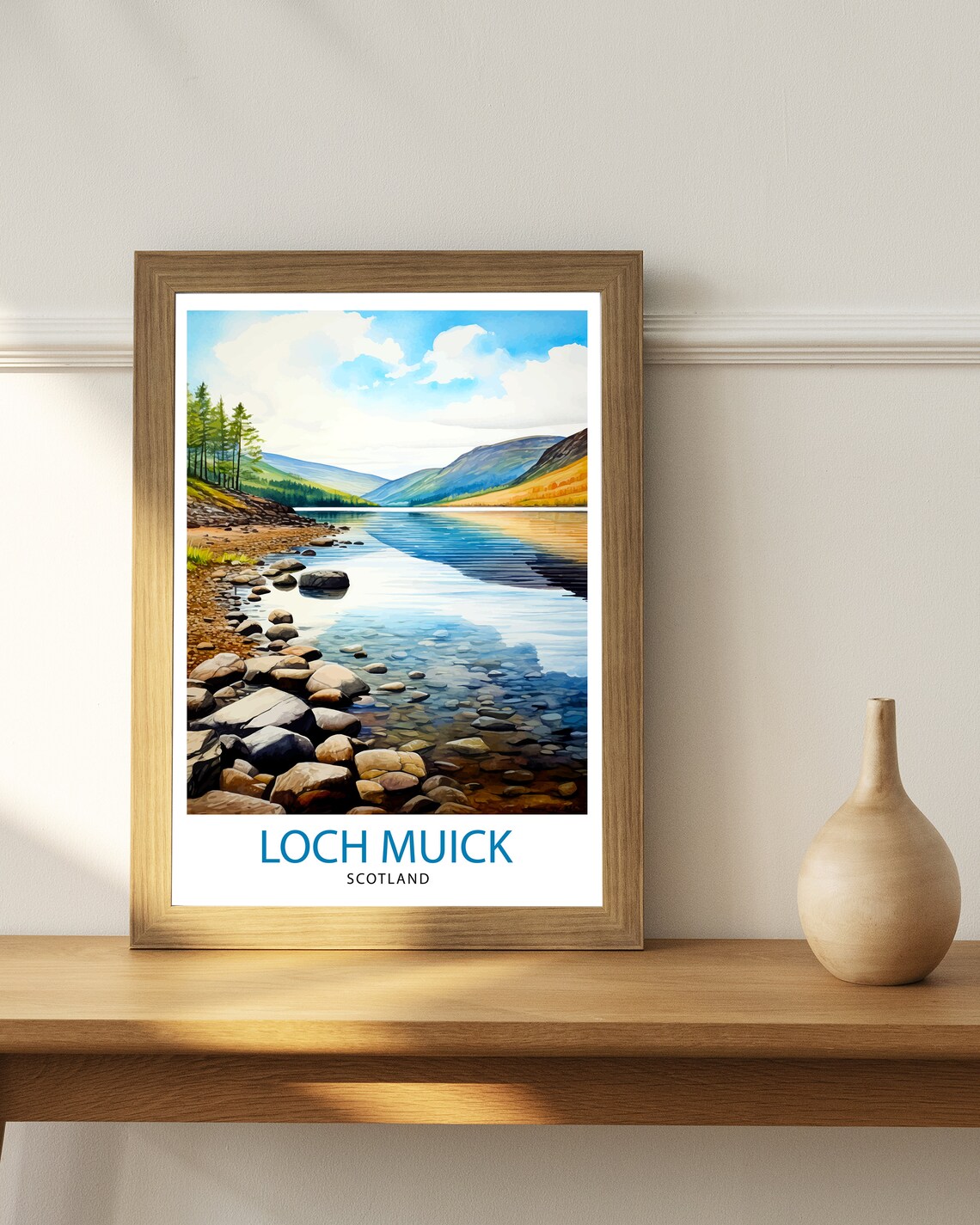 Loch Muick Scotland Travel Poster, Place Wall Decor - Image 2
