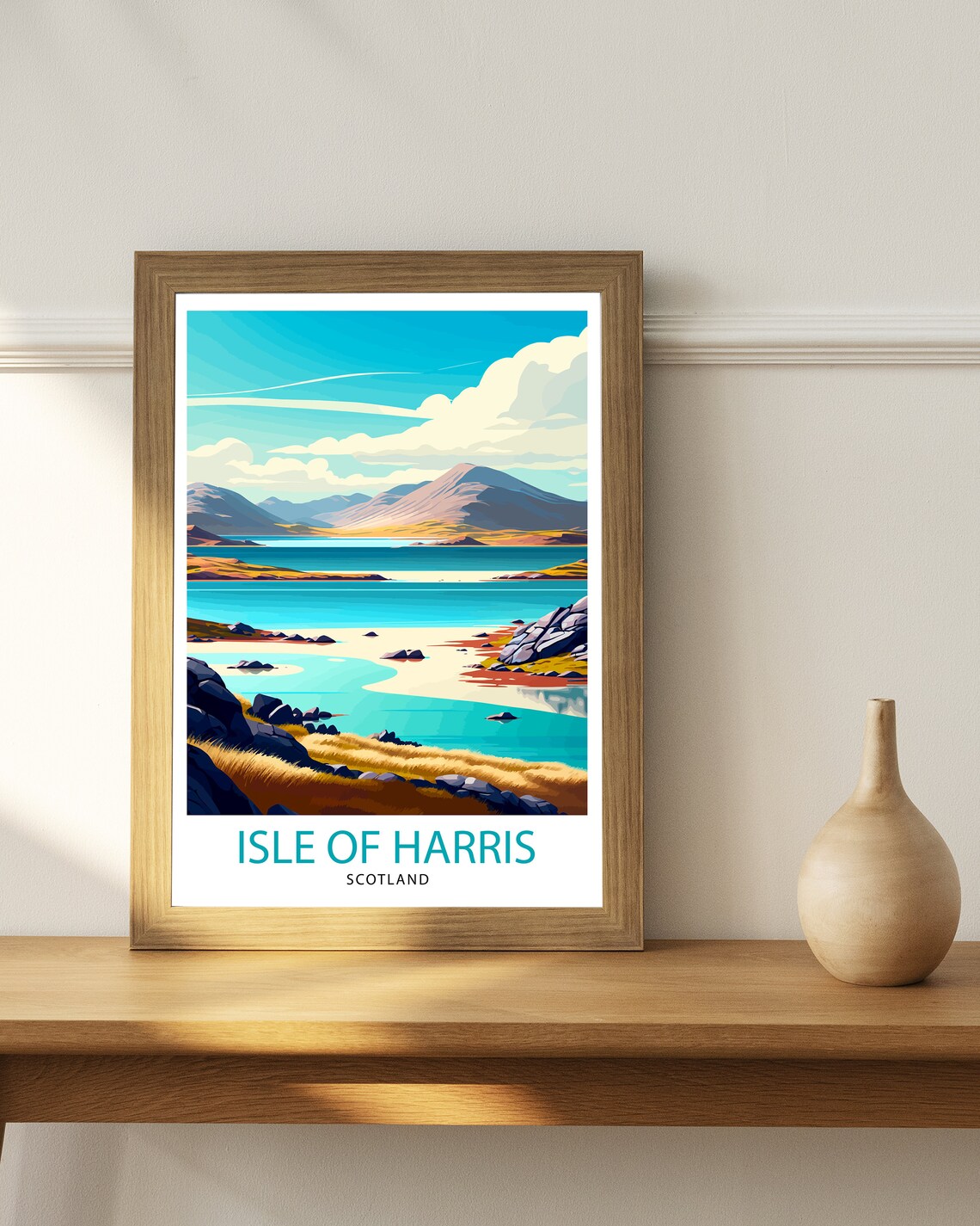 Isle Of Harris Scotland Travel Poster, Travel Art - Image 3