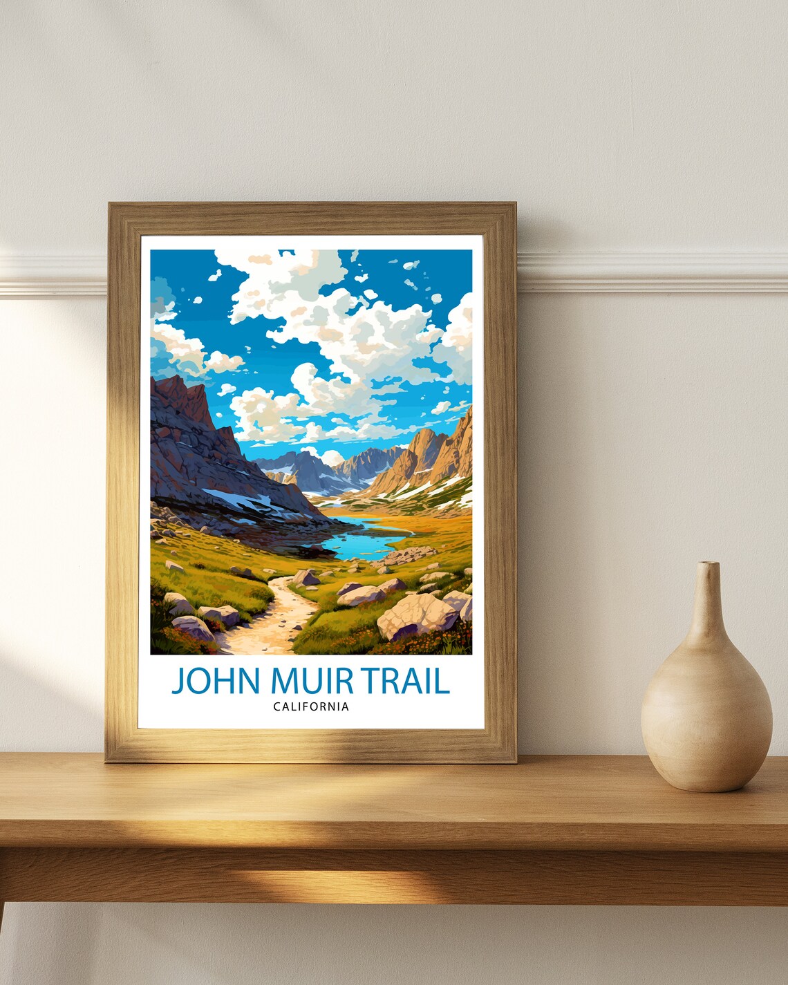 John Muir Trail California Travel Poster, Nature Landscape - Image 2