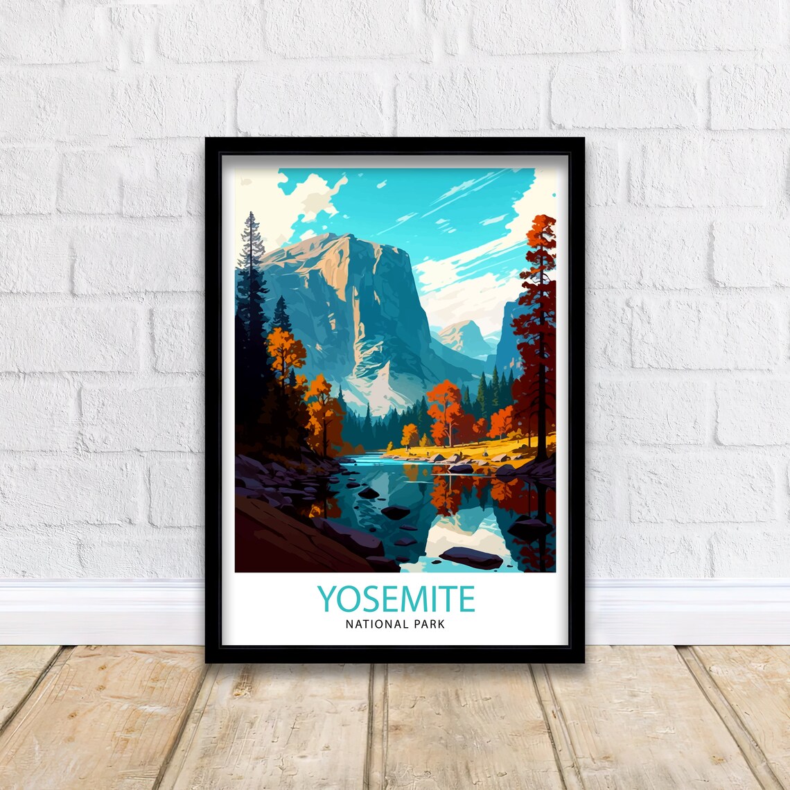 Yosemite National Park Travel Poster, Yosemite Illustration - Image 2