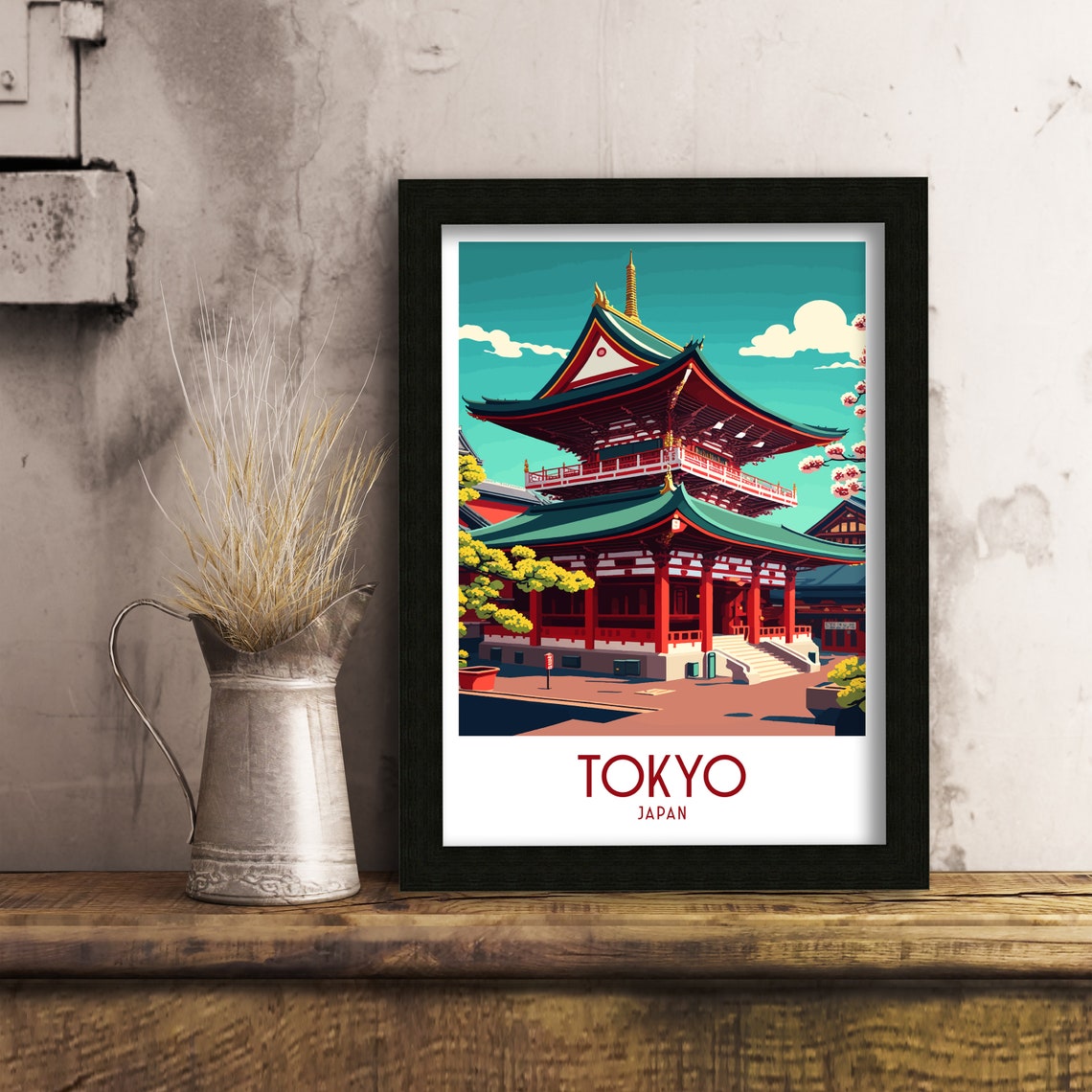 Tokyo Travel Print Tokyo Poster Tokyo Travel Print Tokyo Wall Art Travel Poster Japan Print Wall Art Japan Poster - Image 3