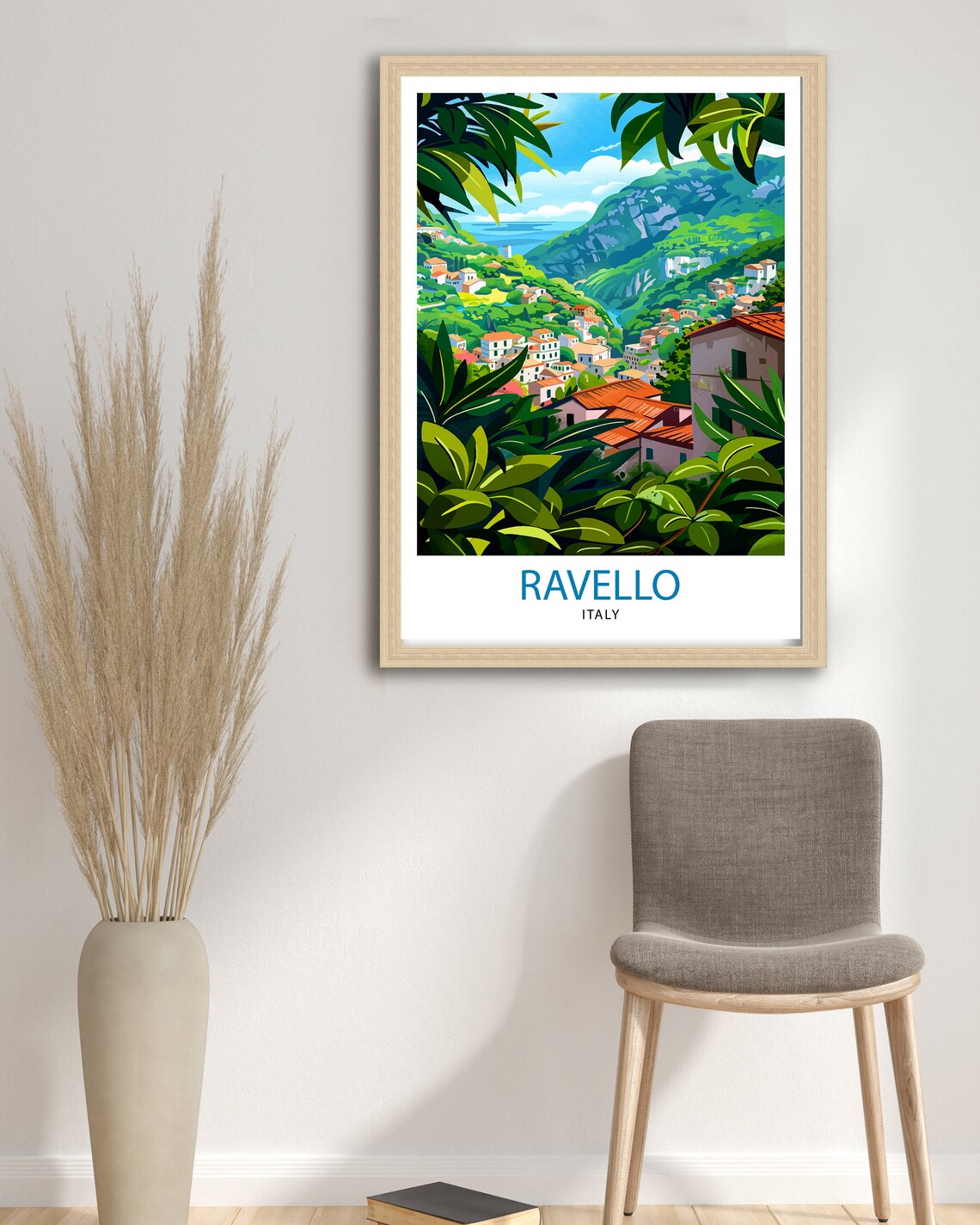 Ravello Italy Amalfi Coast Hillside Village Travel Art Poster - Image 2