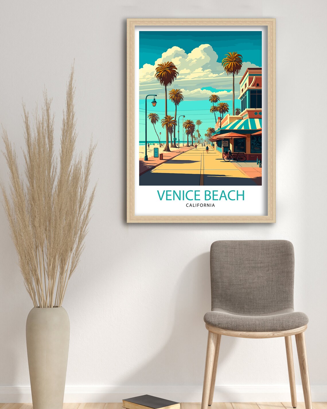 Venice Beach California Travel Poster, Home Decor - Image 2