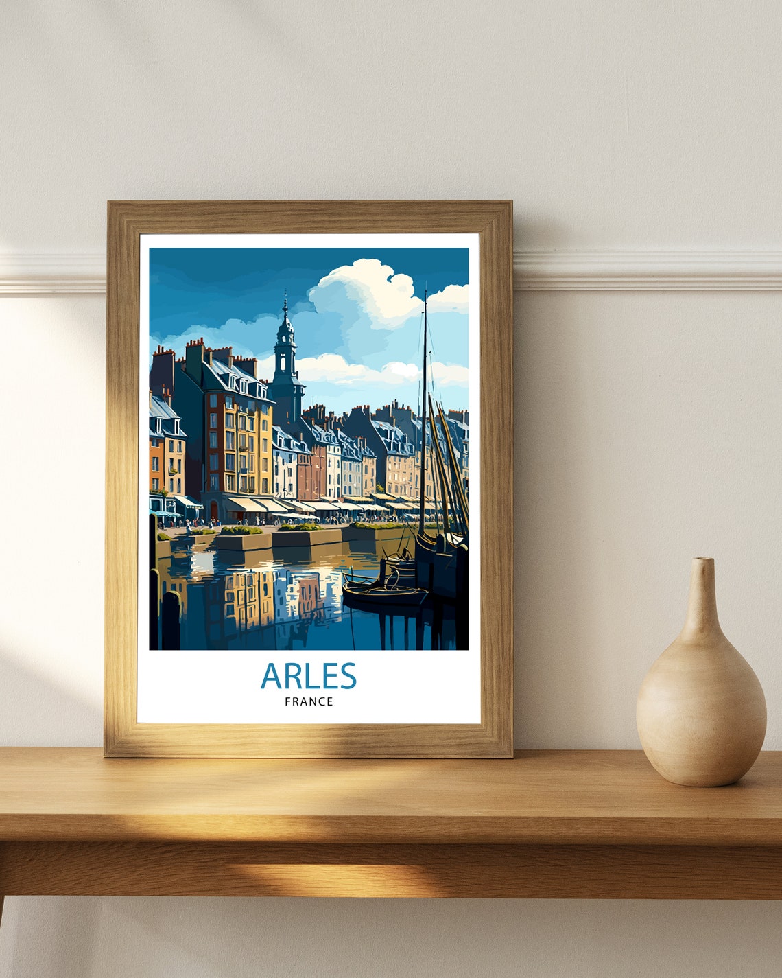 Arles France Travel Print Arles Wall Decor Arles Home Living Decor Arles France Illustration Travel Poster Gift For Arles France Home Decor - Image 2