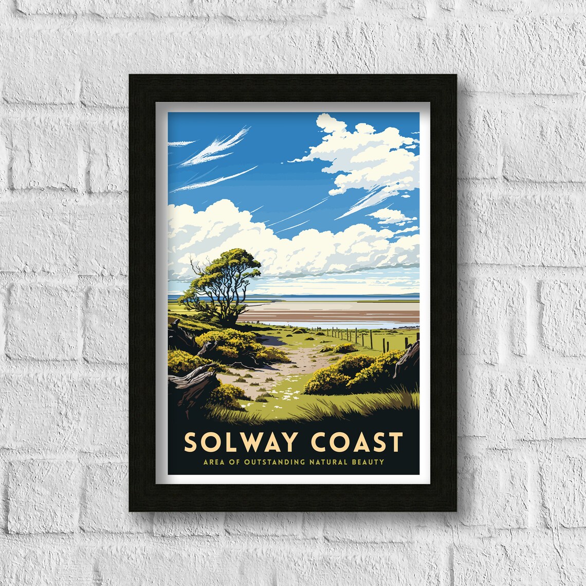Solway Coast Travel Poster, Home Living Decor - Image 3