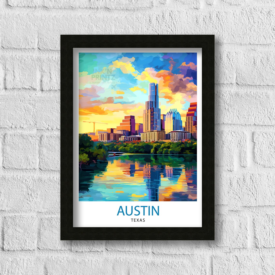 Austin Texas Travel Poster, Home Decor Print - Image 3