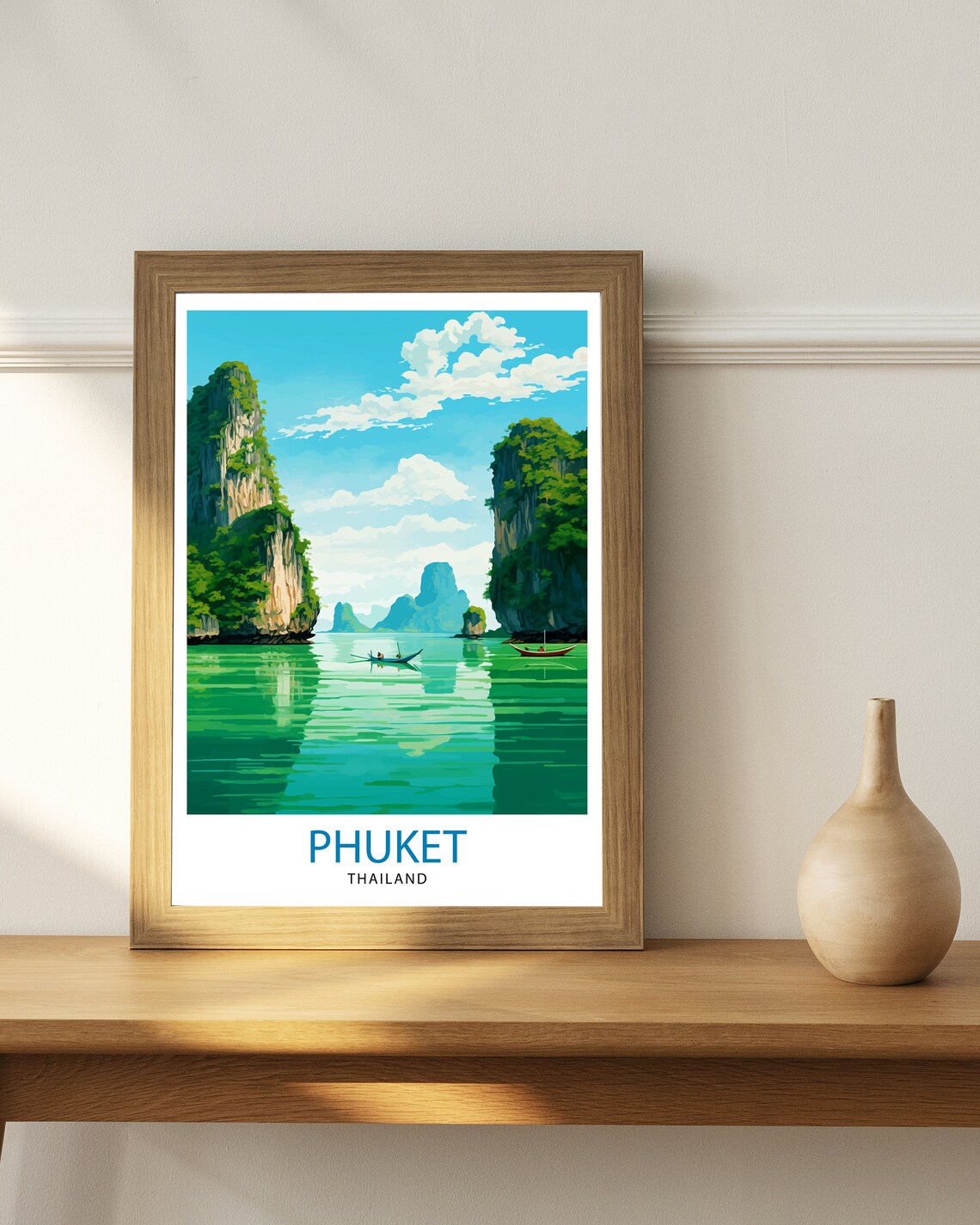 Phuket Thailand Travel Poster, Tropical Paradise - Image 2