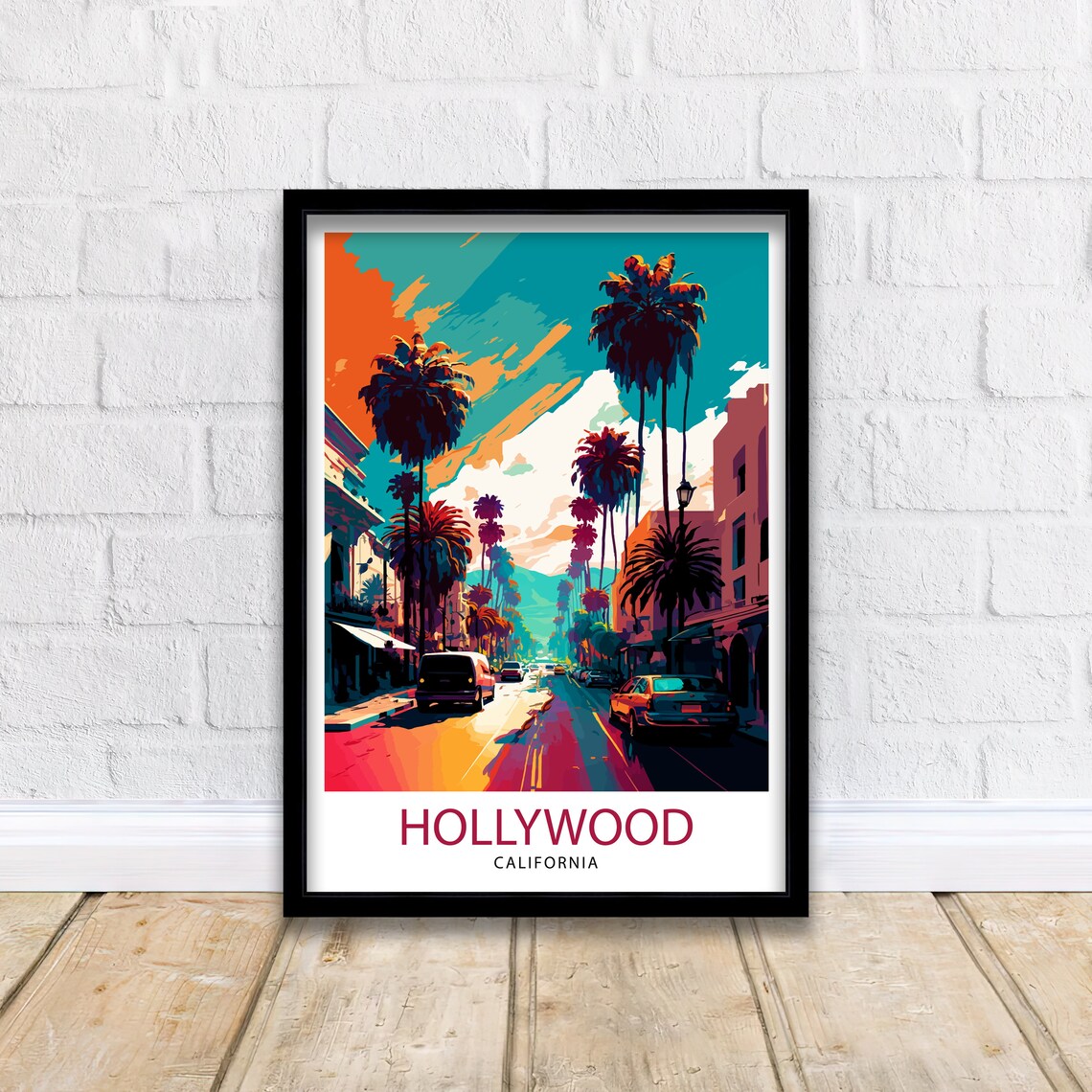 Hollywood California Travel Poster, Wall Art Print - Image 2