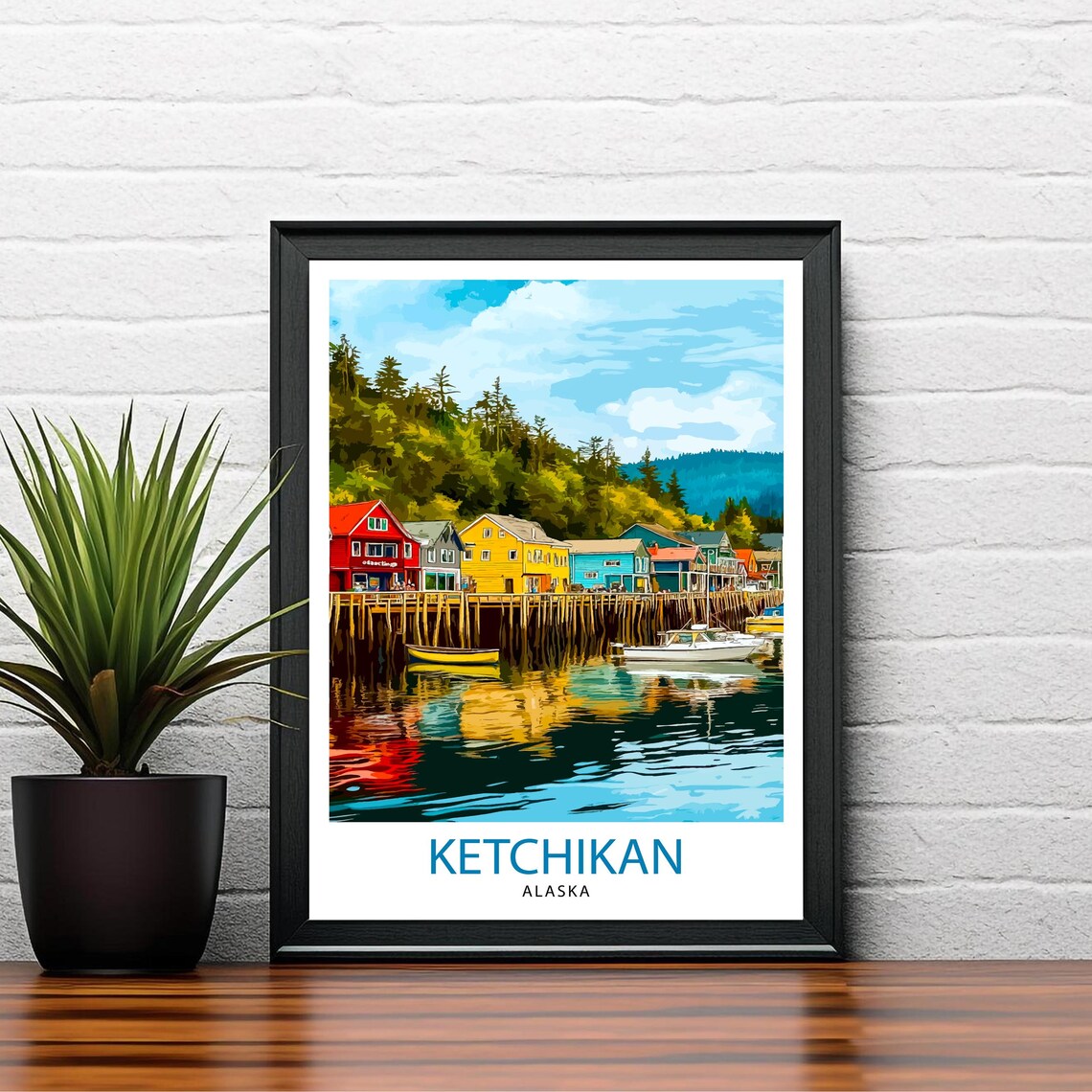 Ketchikan Alaska Travel Poster, USA Place Print - Image 2