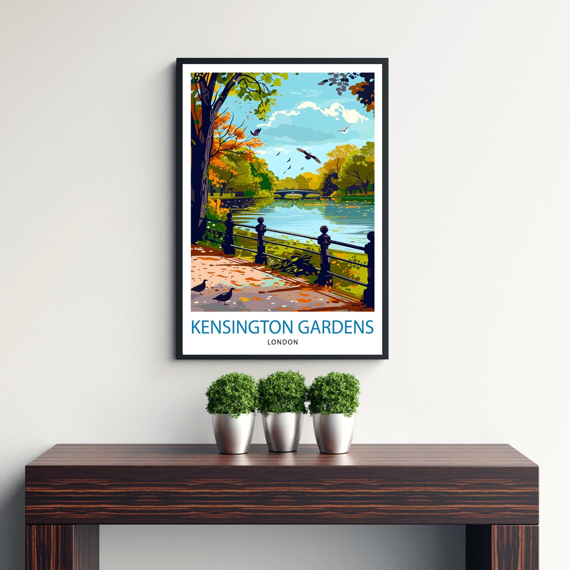 Kensington Gardens London Travel Poster, Wall Decor - Image 3