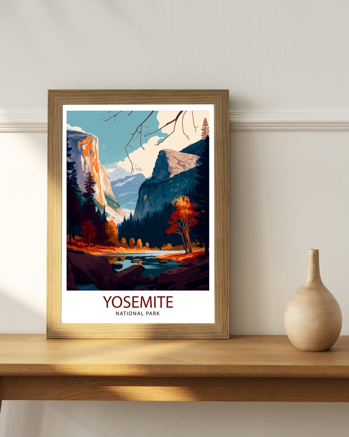 Yosemite National Park Autumn Granite Valley Vintage Travel Poster - Image 2