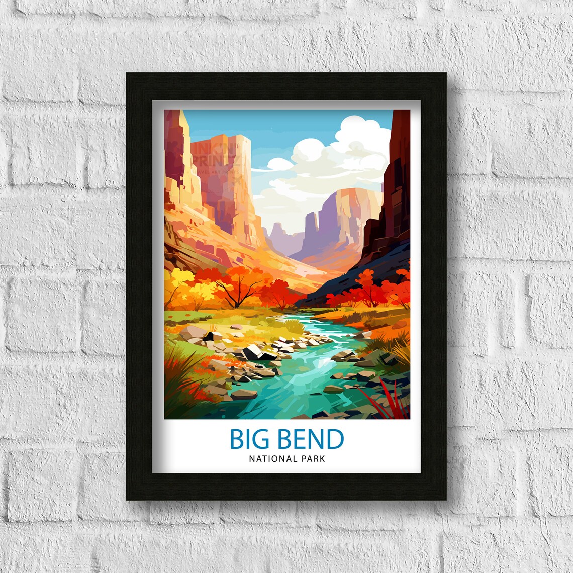 Big Bend National Park Travel Poster, Texas Art - Image 3