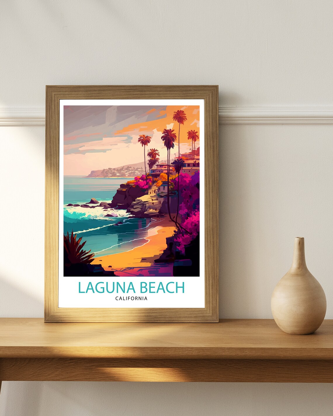 Laguna Beach California Travel Poster, Home Decor - Image 2