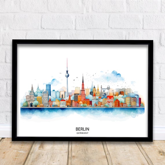 Berlin Germany Skyline Art Print, Cityscape