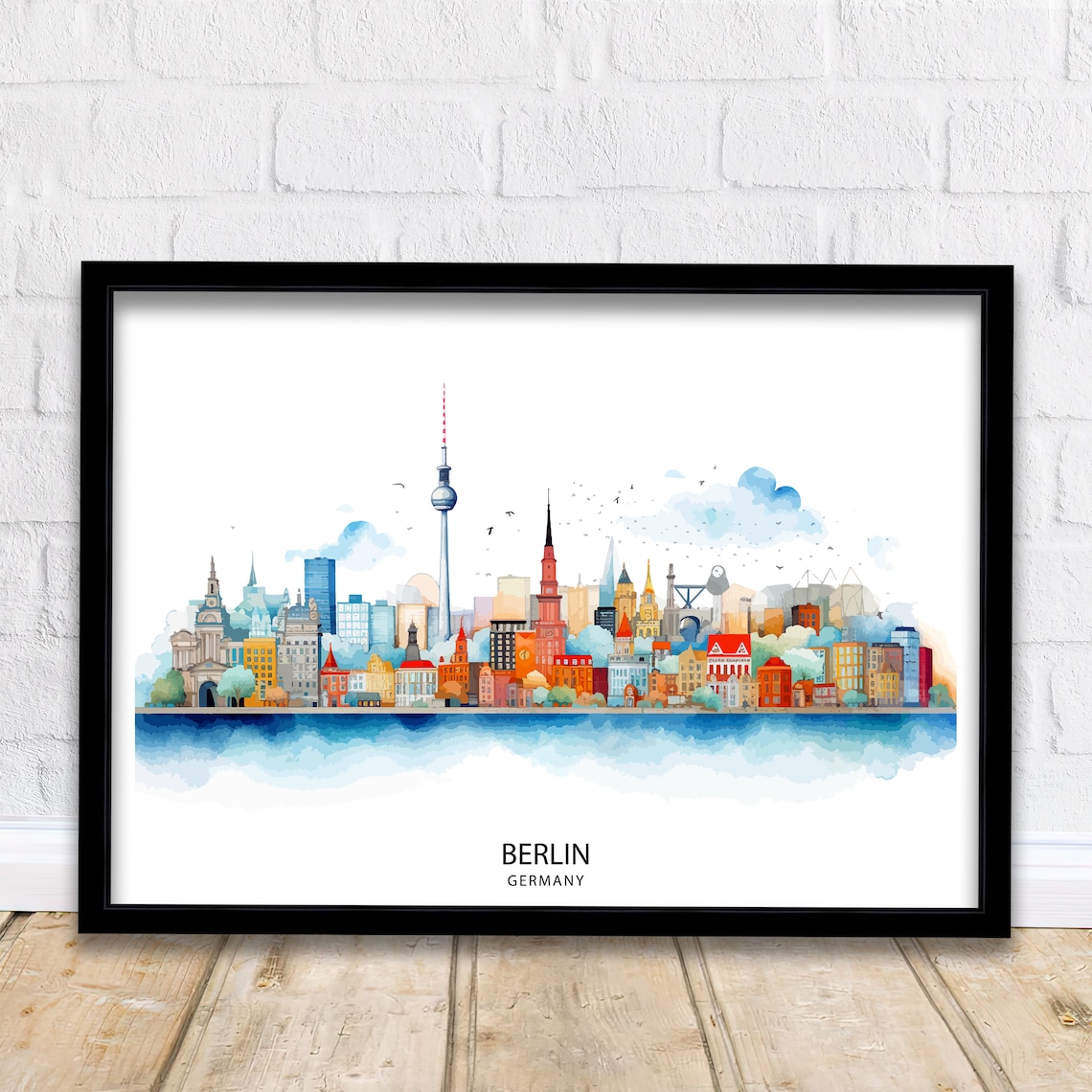 Berlin Germany Skyline Art Print, Cityscape