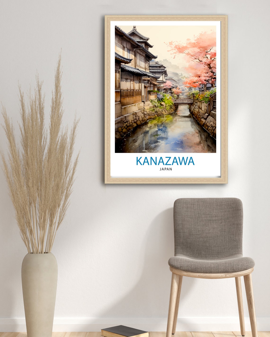Kanazawa Japan Travel Print Kanazawa Wall Decor Kanazawa Poster Japan Travel Prints Kanazawa Art Print Kanazawa Illustration Kanazawa Wall - Image 3