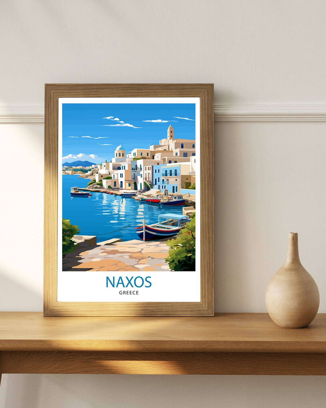 Naxos Greece Travel Poster, European Wall Decor - Image 3