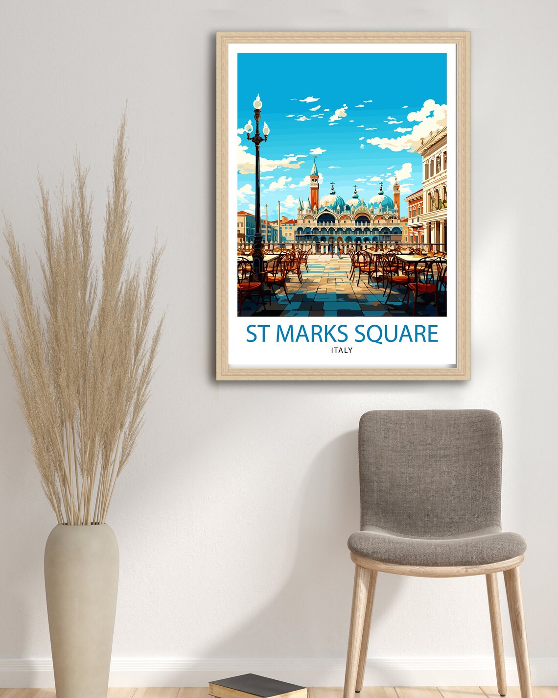 St Marks Square Venice Travel Poster, Europe Wall Decor - Image 3