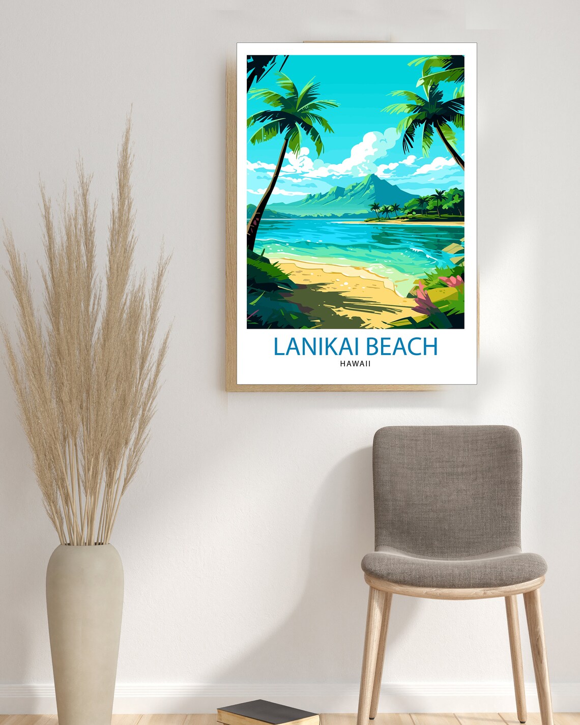 Lanikai Beach Hawaii Travel Poster, Lanikai - Image 3