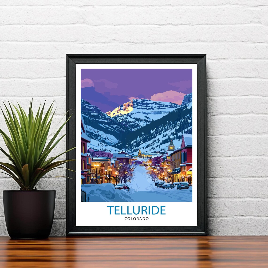 Telluride Colorado Travel Poster, Mountain Town - Image 2