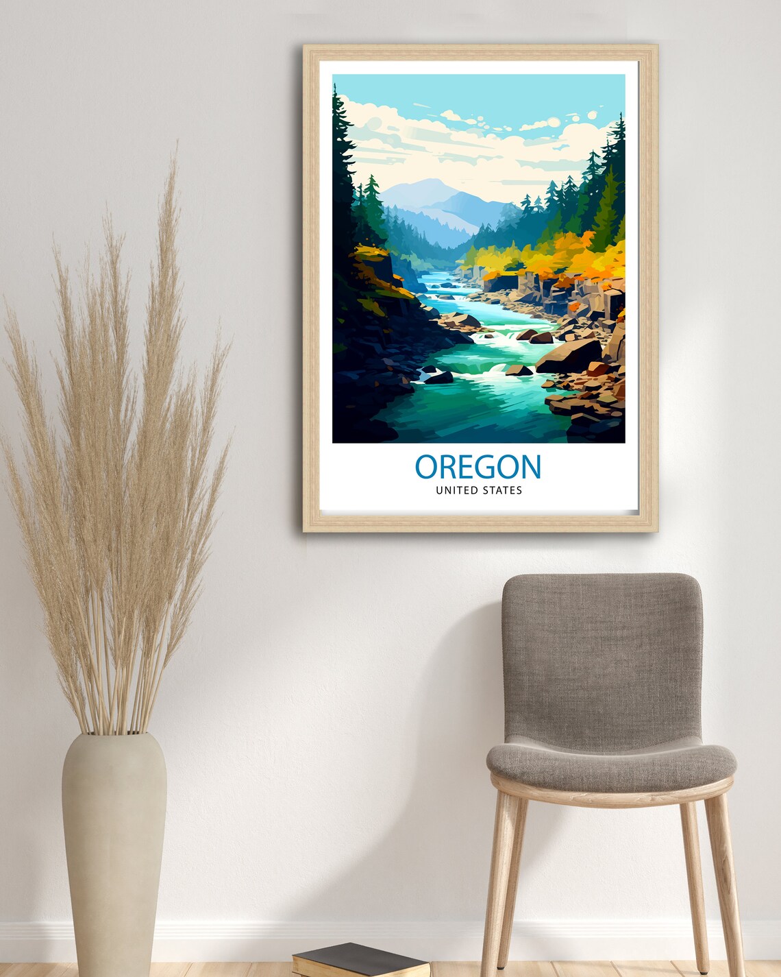 Oregon US Travel Poster, State Art Print - Image 3