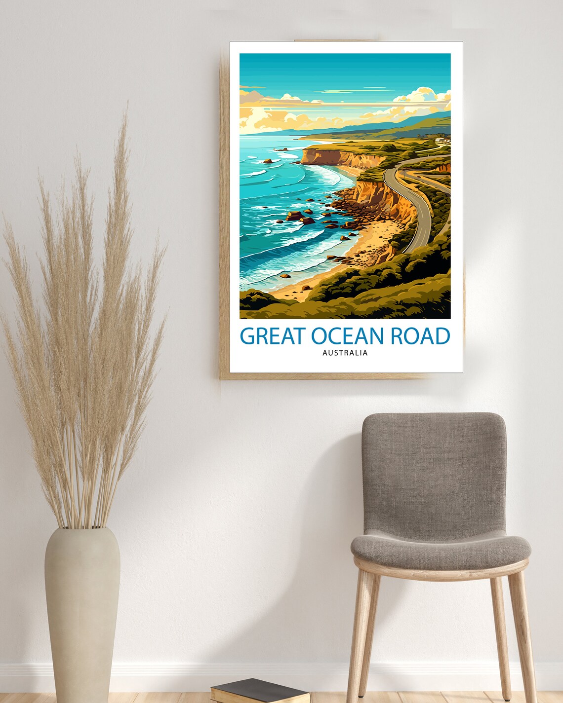 Great Ocean Road Travel Poster, Australia Coastal Scene - Image 3