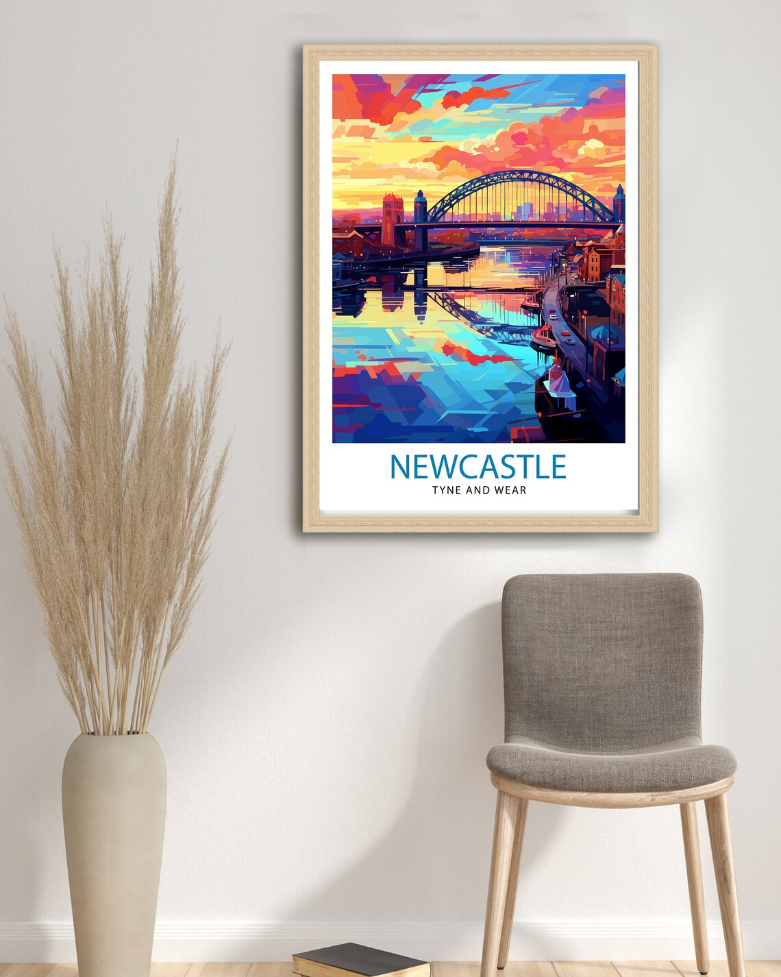 Newcastle Upon Tyne Travel Poster, England Wall Decor - Image 2