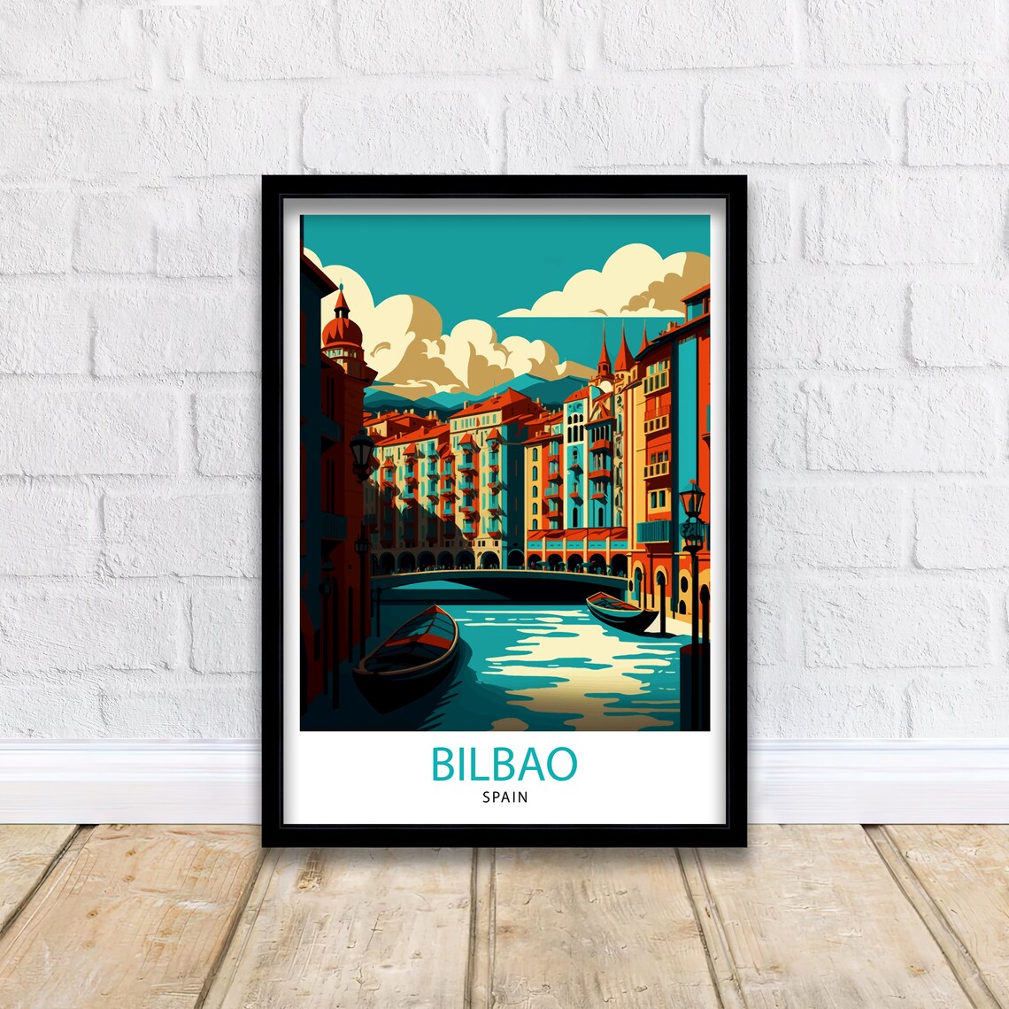 Bilbao Spain Travel Poster, Home Living Decor - Image 2