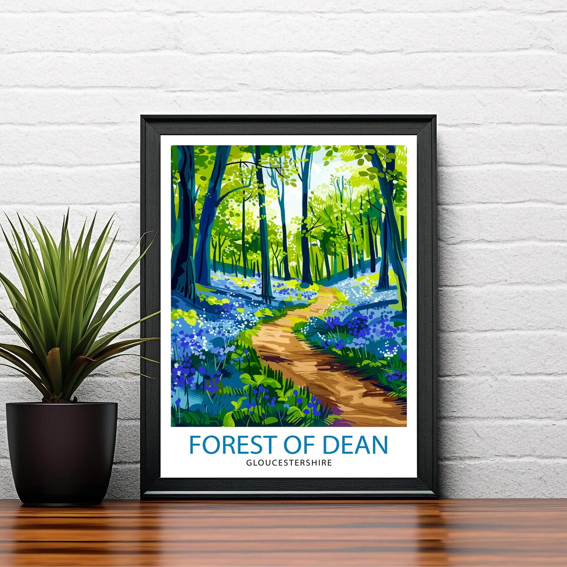 Forest Of Dean Gloucestershire Travel Poster - Image 2