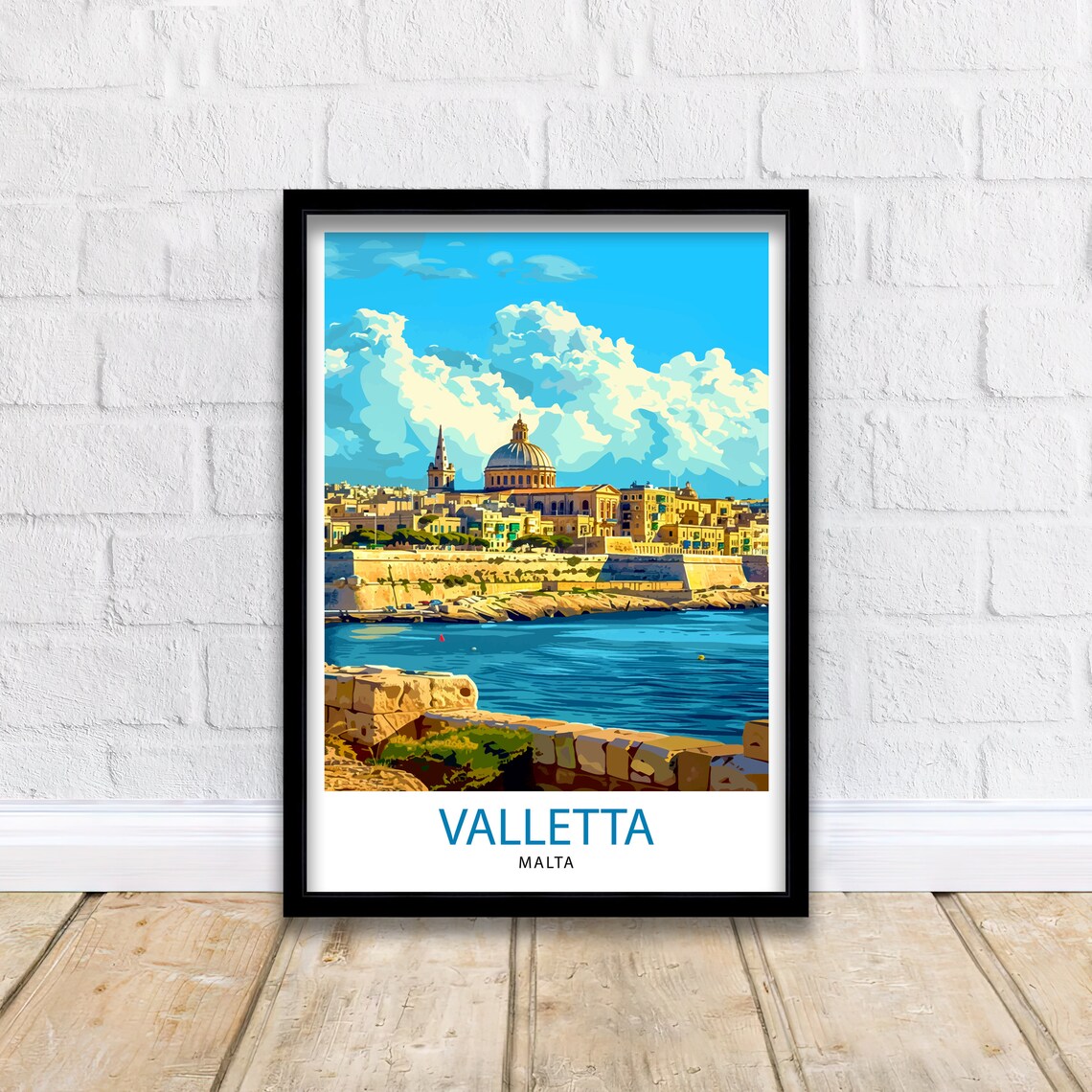 Valletta Malta Wall Hanging Travel Poster