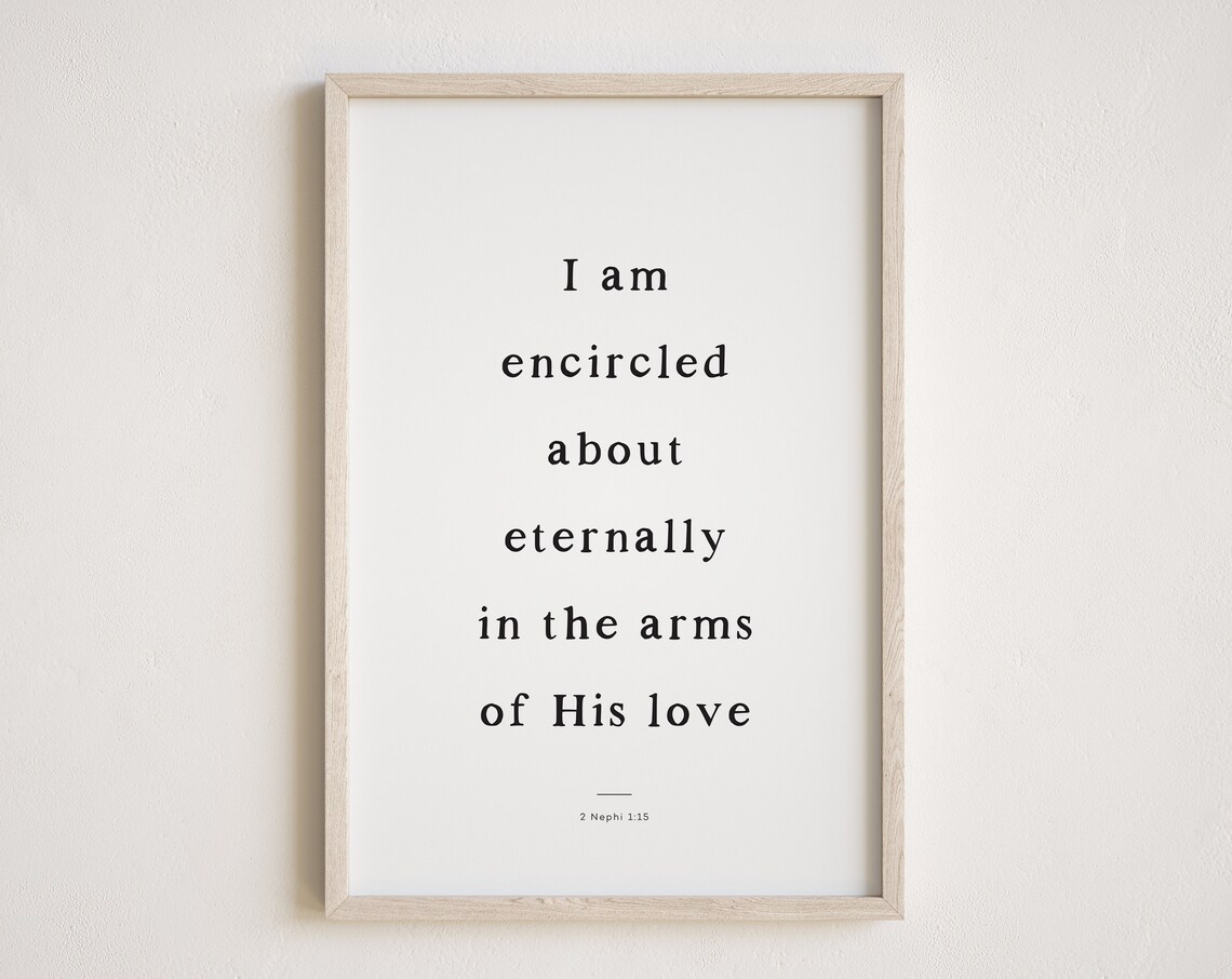 Book of Mormon Quote Art Print, 2 Nephi 1:15