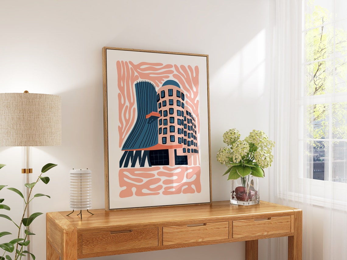 Dancing House Prague Czech Republic Abstract Art Print Architecture - Image 5