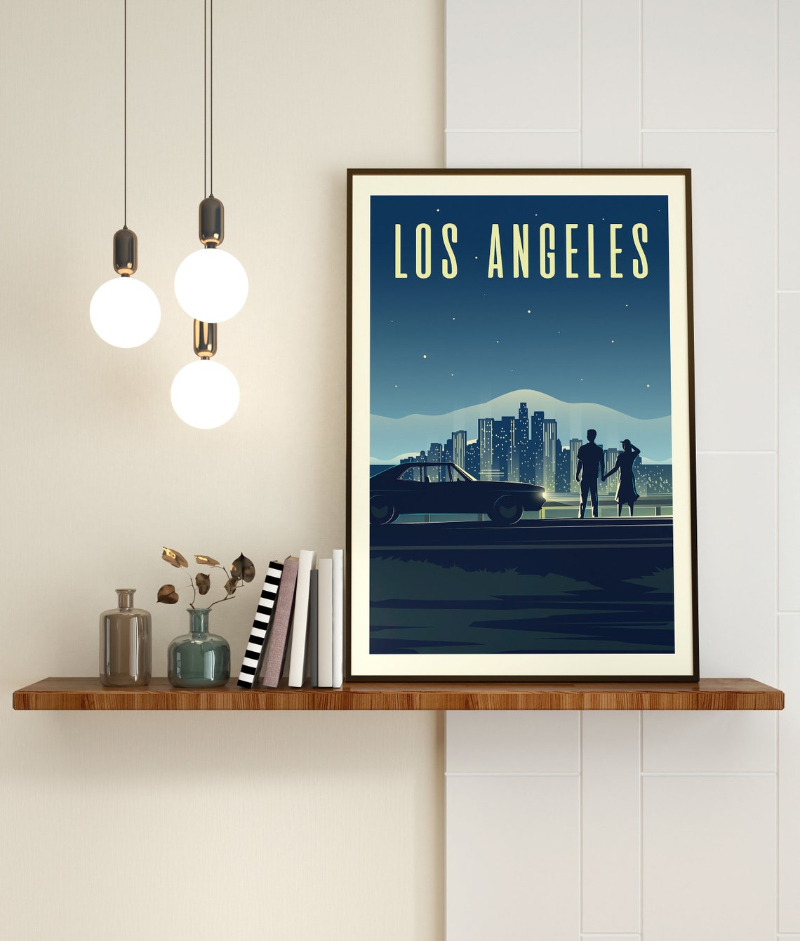 Los Angeles Usa Travel Poster Los Angeles Wall Art Los Angeles Travel Print Los Angeles Wanderlust Print Los Angeles Travel Illustration - Image 3
