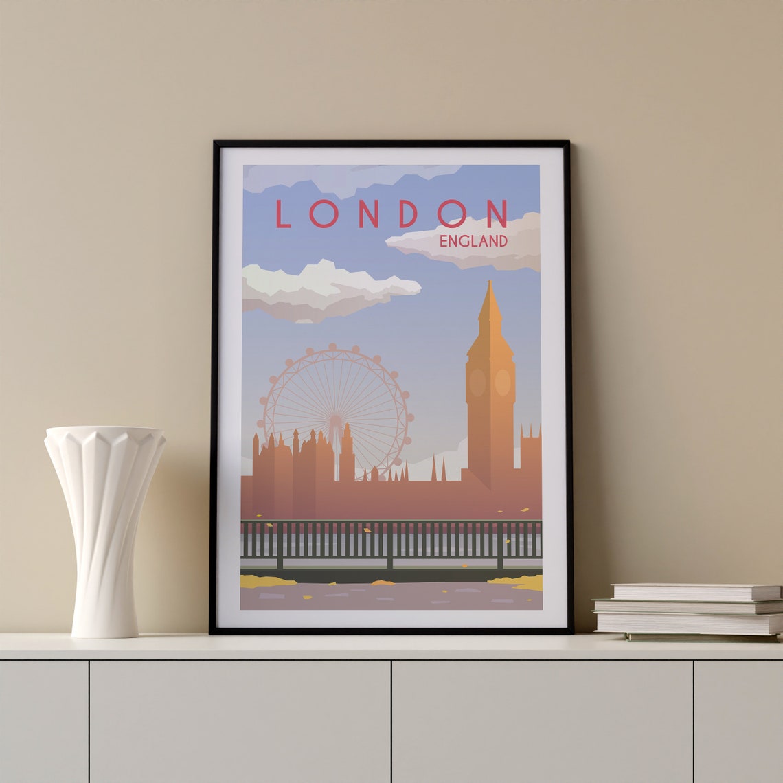 London England Travel Poster London Wall Art London England Travel Print London England Wanderlust Poster London Travel Illustration Art - Image 2