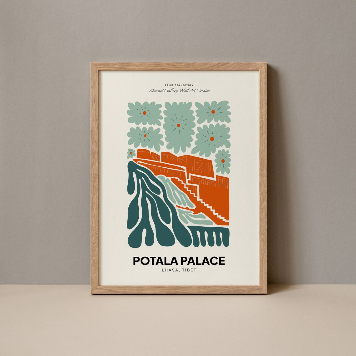 Potala Palace Poster Potala Palace Lhasa Tibet Print Potala Palace Tibet Travel Poster Potala Palace Exhibition Potala Palace Trendy Art