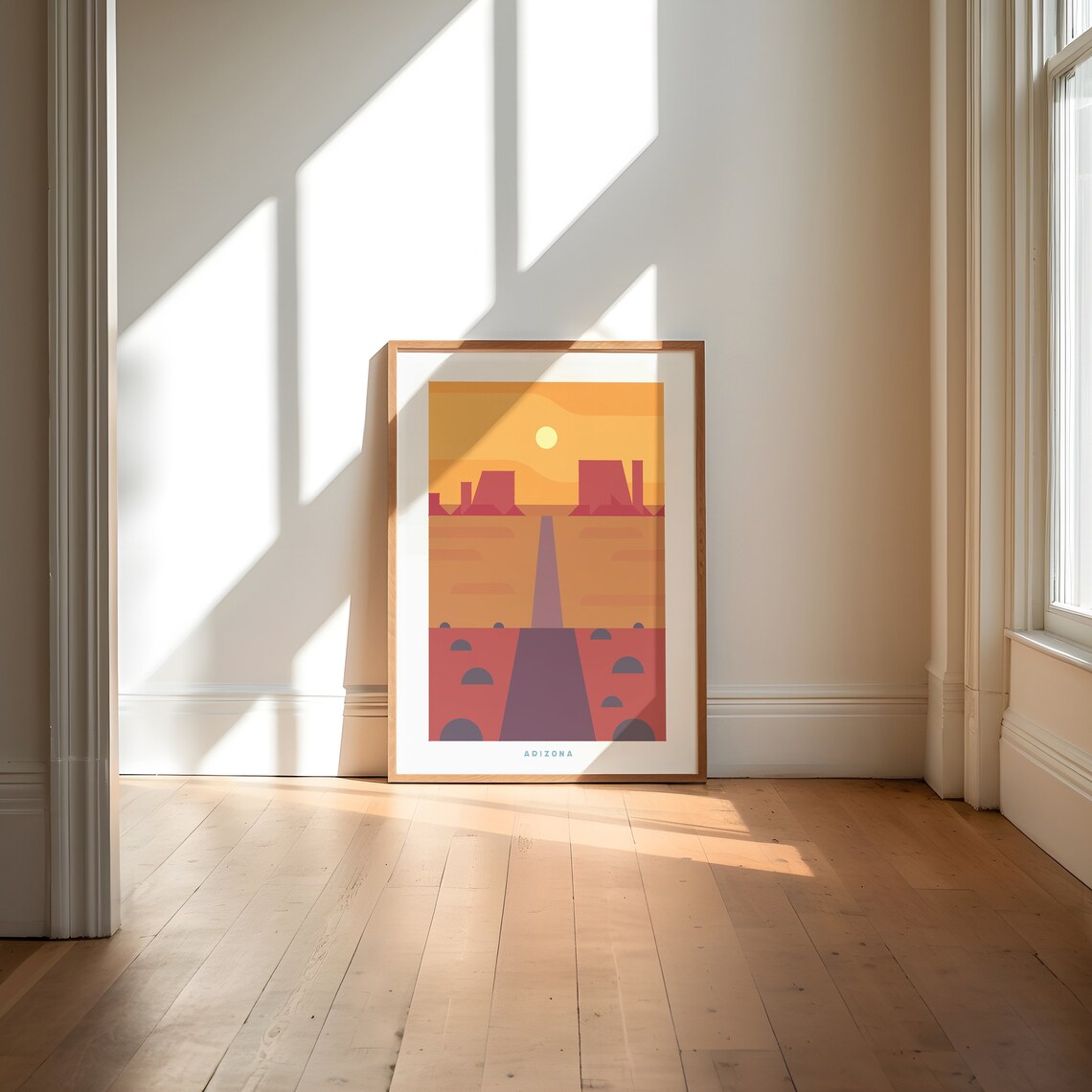 Arizona Geometric Poster Arizona Print Arizona Print Arizona Colorful Poster Arizona Travel Artwork Poster Arizona Wall Art - Image 3