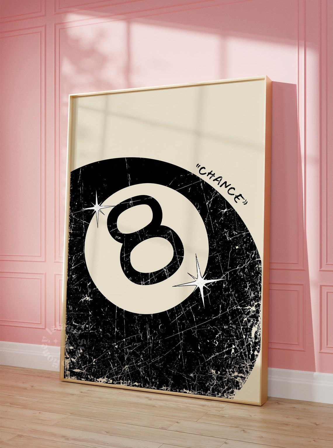 8 Ball Funky Y2K Cocktail Bar Art Print