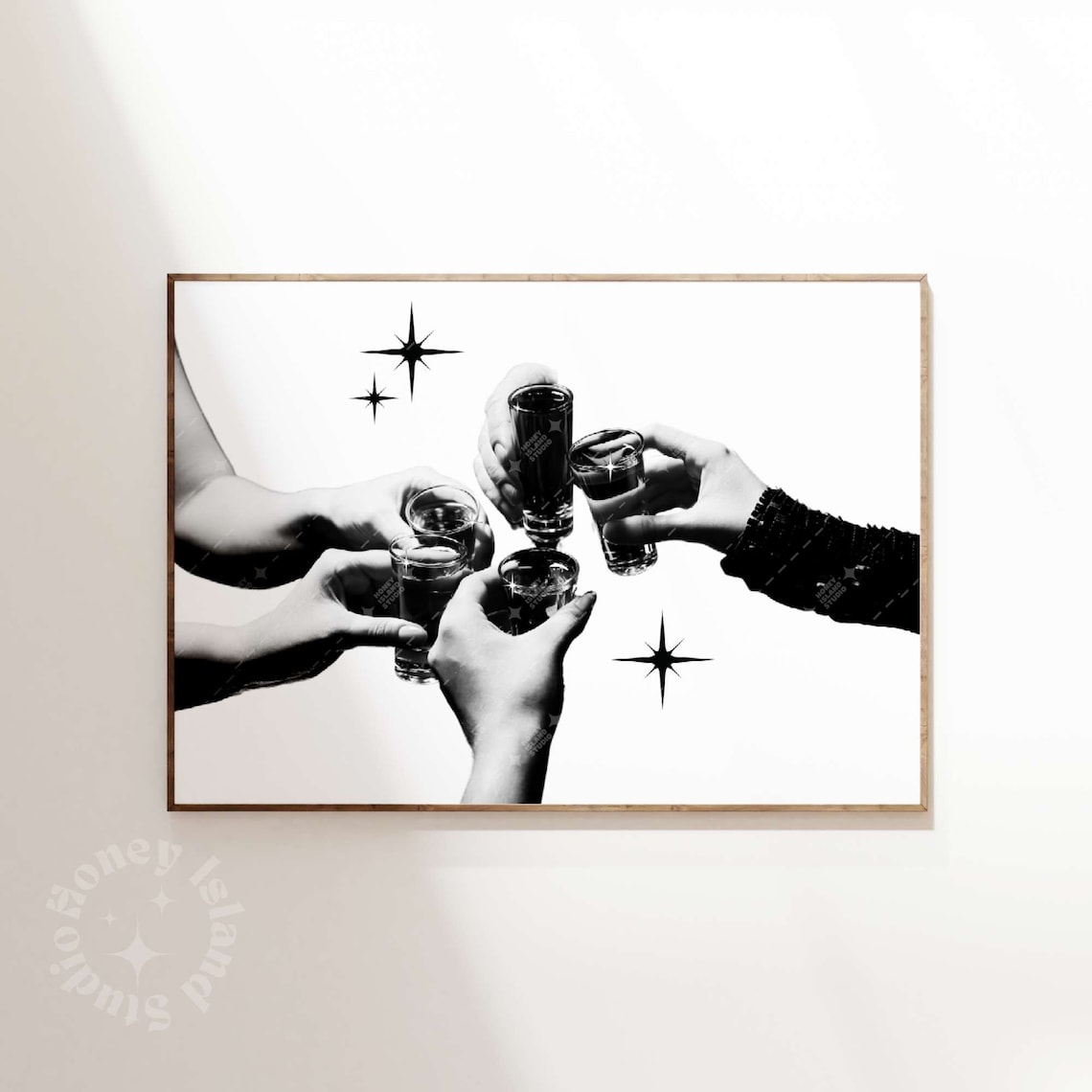 Cheers Cocktail Poster, Trendy Bar Cart Art Print