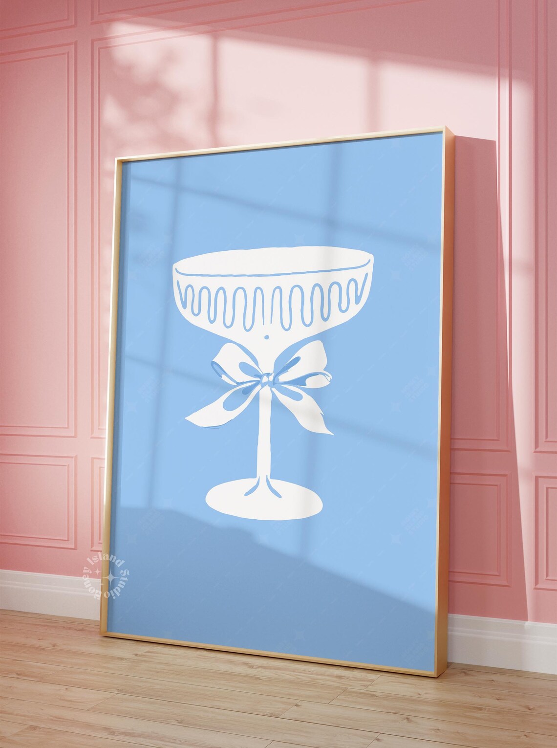 Cocktail Print, Coquette Retro Bar Cart Decor