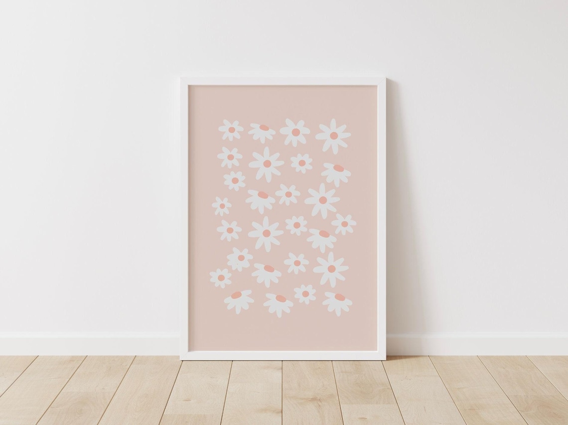 Daisy Flower Market Boho Floral Art Print