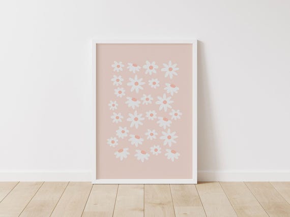 Daisy Flower Market Boho Floral Art Print