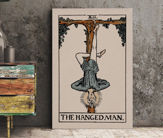 The Hanged Man Tarot Card, Neutral Vibe Art Print
