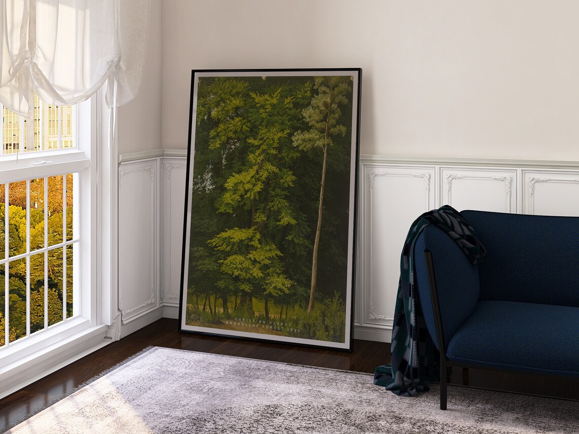 Christian Heerdt Broadleaf Forest 1835 Vintage Green Woodland Art Poster - Image 2