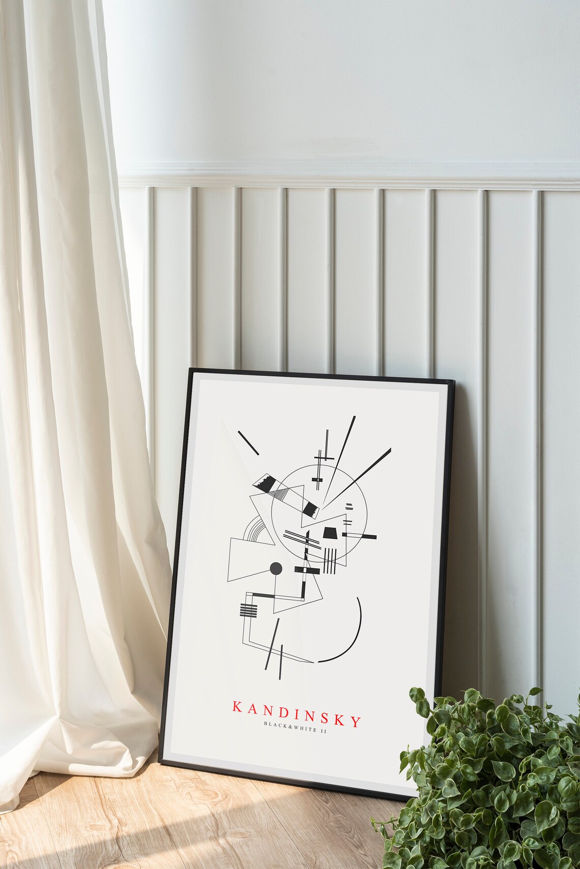 Wassily Kandinsky Black And White II Bauhaus Abstract Line Art Poster - Image 2