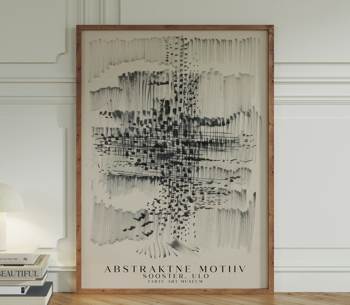 Ulo Sooster Abstract Motif Ink Drawing Tartu Art Museum Poster