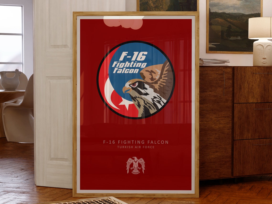 Turkish Air Force F-16 Fighting Falcon Squadron Patch Poster