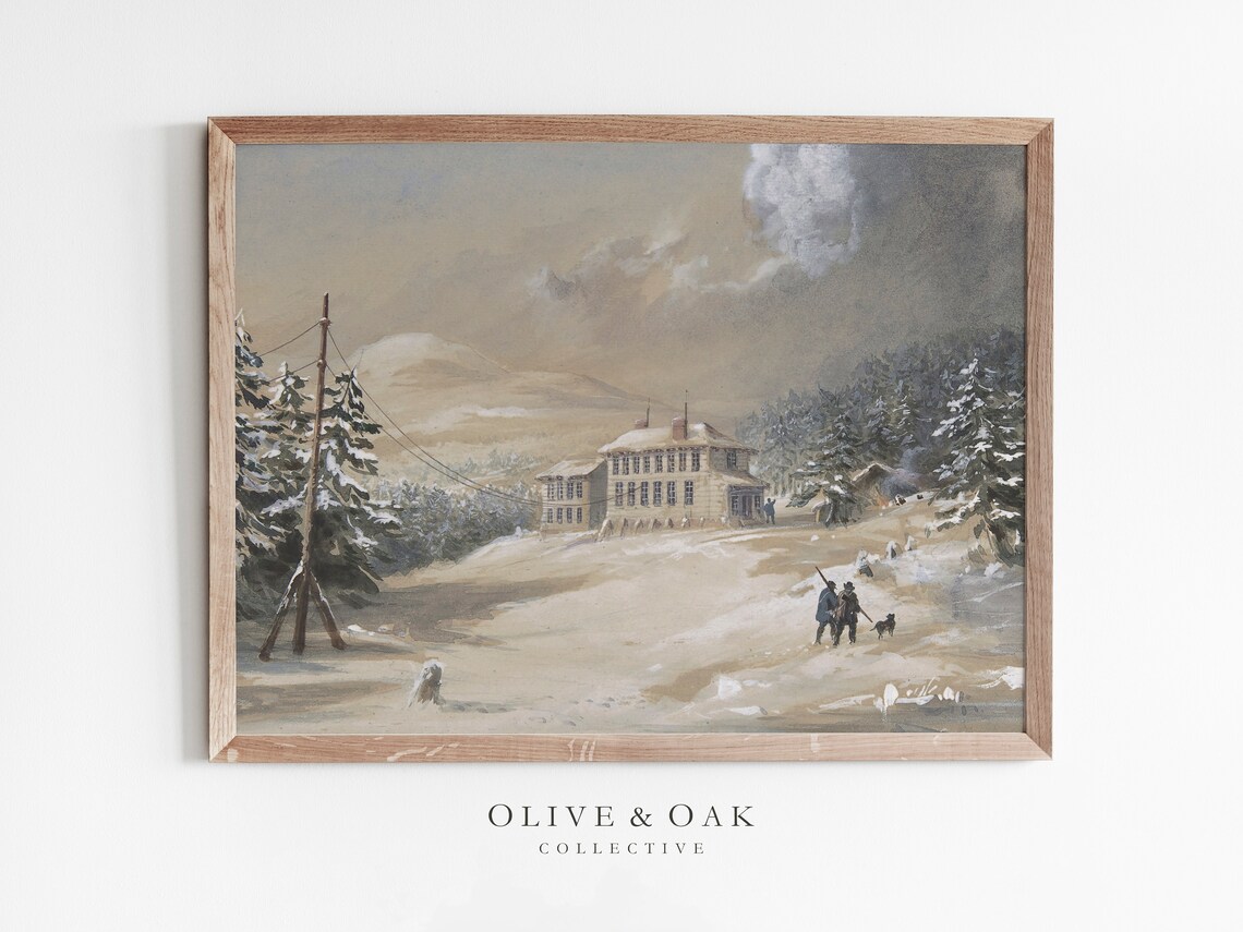 Winter Landscape - Vintage Tree Art