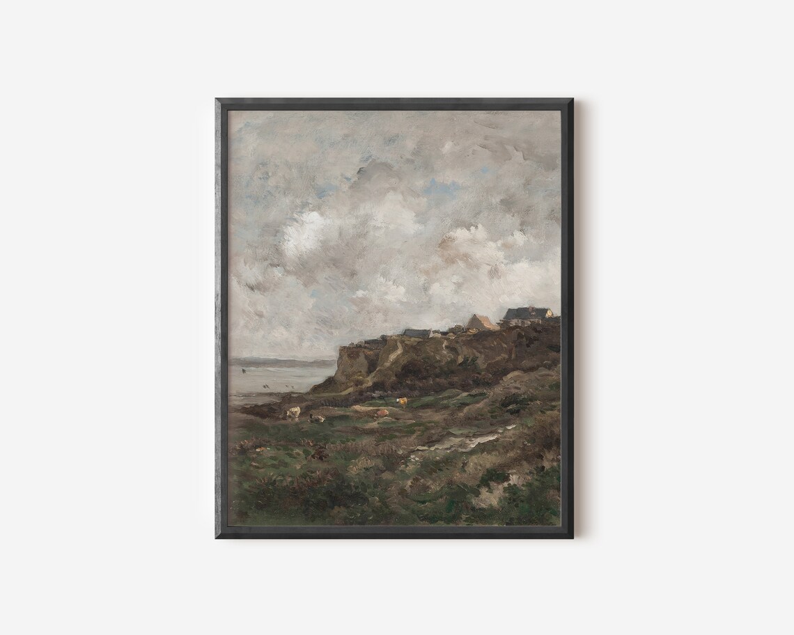 Coastal Landscape Painting, Vintage Oil Painting Art Print - Image 4