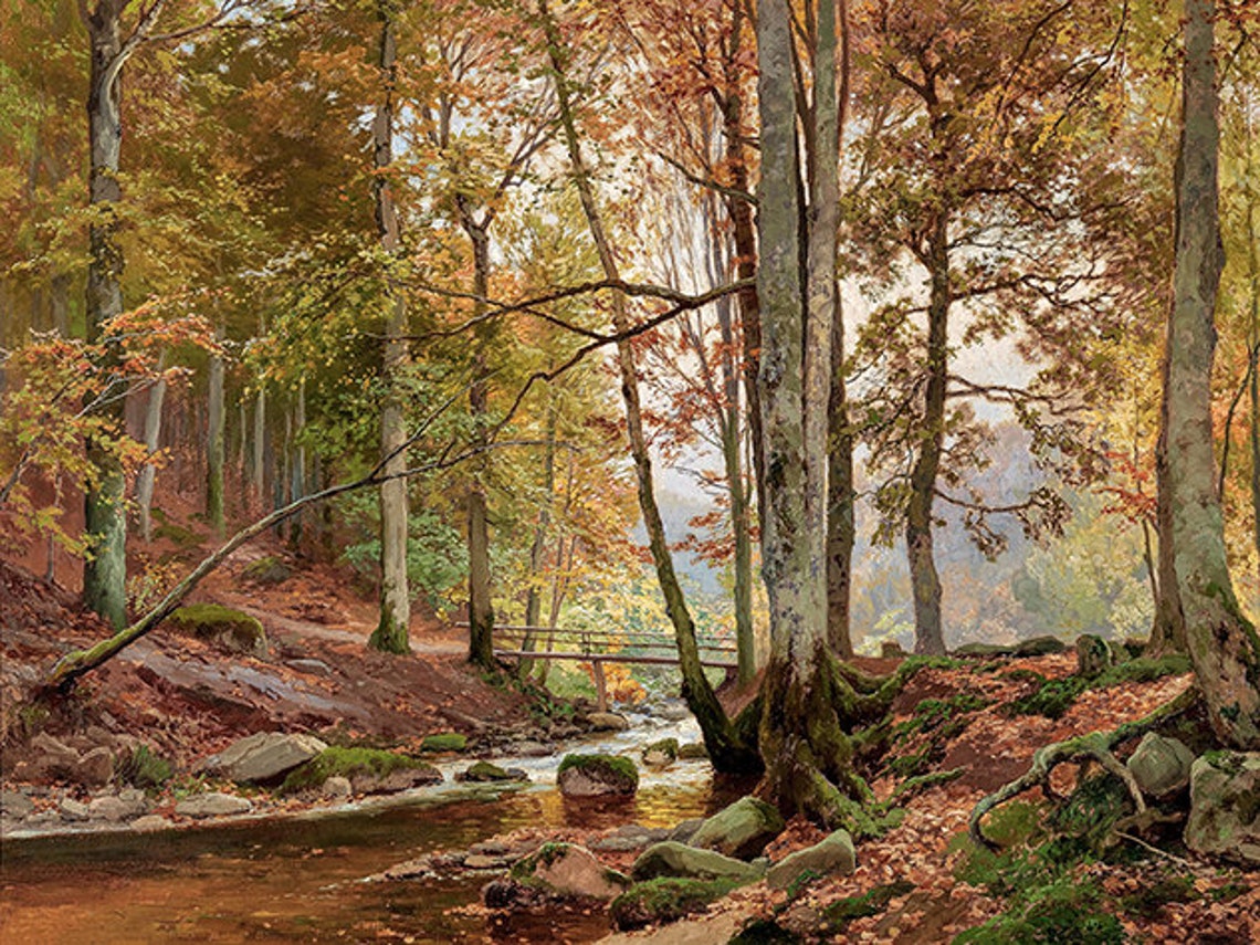 Autumn Fall Landscape Painting Art Print - Image 4