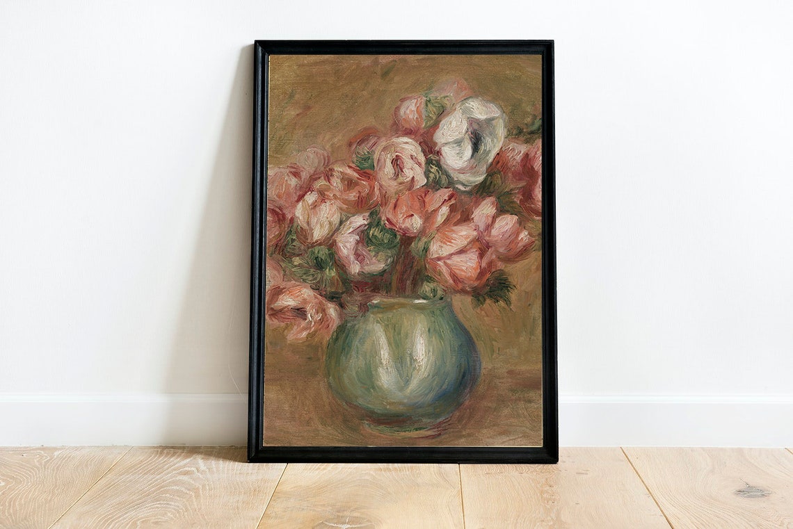 Vintage Roses Oil Painting, French Country Art Print - Image 2